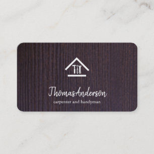 Carte De Visite Professionnel Réparation de Maison Moderne Menuisi