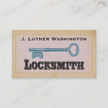 Carte de visite professionnel Retro Locksmith vint