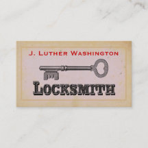 Carte de visite professionnel Retro Locksmith vint