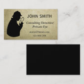Carte De Visite Professionnel révélateur de détective privé (Devant / Derrière)