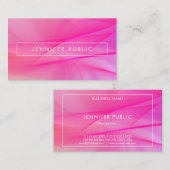 Carte De Visite Professionnel Rose bleu violet Elégant Couleur ten (Devant / Derrière)