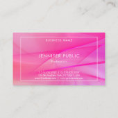 Carte De Visite Professionnel Rose bleu violet Elégant Couleur ten (Dos)