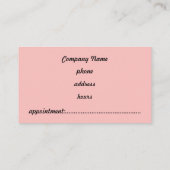 Carte de visite professionnel rose et noir (Dos)