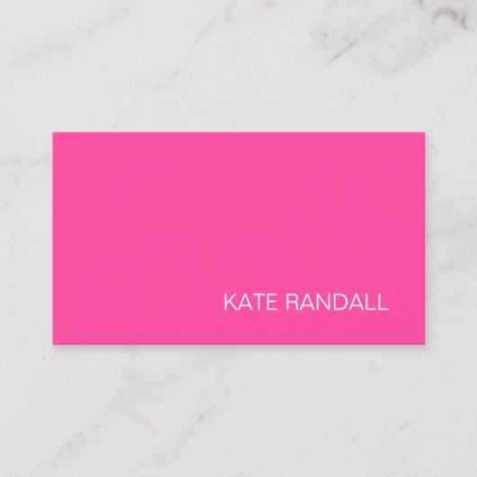 Carte De Visite Professionnel rose moderne (Devant)
