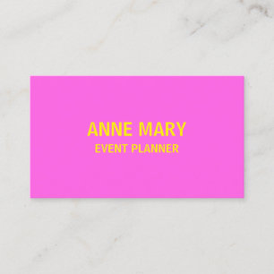 Carte De Visite Professionnel Rose Orange Jaune Coloré Moderne