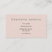 Carte de visite professionnel rose Parties scintil (Dos)