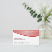 Carte de visite professionnel rose rouge blanc cou (Debout devant)