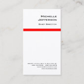Carte De Visite Professionnel Rouge Blanc (Devant)
