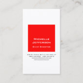 Carte De Visite Professionnel Rouge Blanc (Devant)