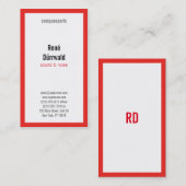 Carte De Visite Professionnel rouge blanc noir (Devant / Derrière)