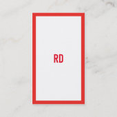 Carte De Visite Professionnel rouge blanc noir (Dos)