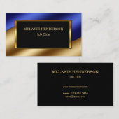 Carte De Visite Professionnel rouge bling d'or de parties (Devant / Derrière)