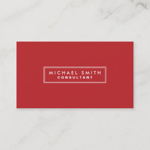 Carte De Visite Professionnel Rouge clair Élégant Simple Moderne