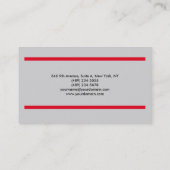 Carte De Visite Professionnel Rouge clair Gris clair Gris original (Dos)