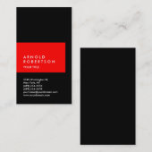 Carte de visite professionnel rouge vertical (Devant / Derrière)