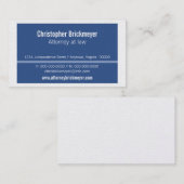 Carte de visite professionnel, Royal Blue (Devant / Derrière)