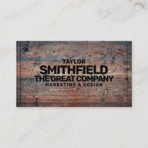Carte de visite professionnel Rustic Wood