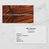 Carte de visite professionnel Rustic Wood (Devant / Derrière)