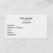 Carte de visite professionnel Rustic Wood (Dos)