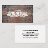 Carte de visite professionnel Rustic Wood (Devant / Derrière)