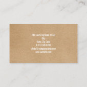 Carte De Visite Professionnel rustique et élégant (Dos)