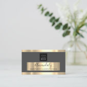 Carte De Visite Professionnel Services d'affaires Gold Logo VIP Gr (Debout devant)