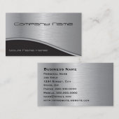 Carte de visite professionnel Silver et Black (Devant / Derrière)