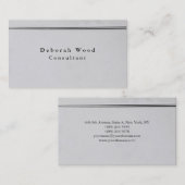 Carte De Visite Professionnel Silver Grey Moderne Créatif tendance (Devant / Derrière)