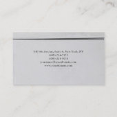 Carte De Visite Professionnel Silver Grey Moderne Créatif tendance (Dos)
