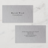 Carte De Visite Professionnel Silver Grey Moderne Creative (Devant / Derrière)