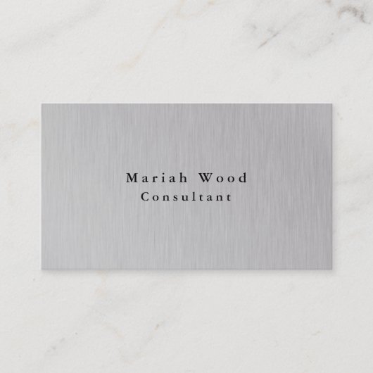 Carte De Visite Professionnel Silver Grey Moderne Creative (Devant)