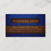 Carte De Visite Professionnel simili cuir bleu de l'Armée de l'Air (Dos)