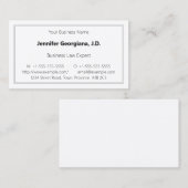 Carte de visite professionnel simple (Devant / Derrière)