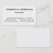 Carte de visite professionnel simple (Devant / Derrière)