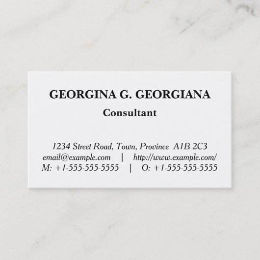 Carte de visite professionnel simple (Devant)