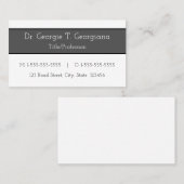 Carte de visite professionnel simple (Devant / Derrière)