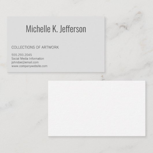 Carte De Visite Professionnel simple (Devant / Derrière)