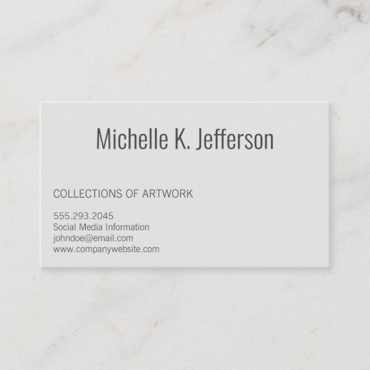 Carte De Visite Professionnel simple (Devant)