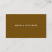 Carte De Visite Professionnel, Simple, Basic, Sepia Brown Moderne (Devant)