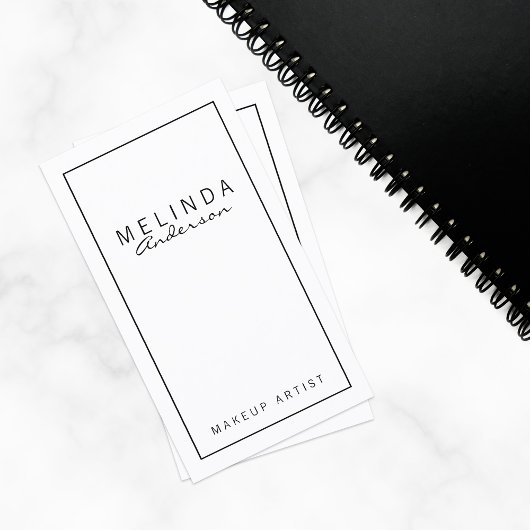 Carte De Visite Professionnel Simple Blanc