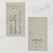 Carte De Visite Professionnel simple de restauration de plaine (Devant / Derrière)