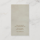 Carte De Visite Professionnel simple de restauration de plaine (Dos)