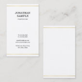 Carte De Visite Professionnel Simple Design Créatif Moderne Or (Devant / Derrière)