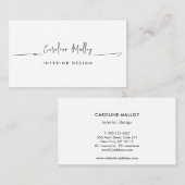 Carte de visite professionnel simple écrit à la ma (Devant / Derrière)