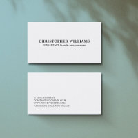 Professionnel Simple Elagant Noir Blanc Consultant