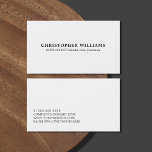 Carte De Visite Professionnel Simple Elagant Noir Blanc Consultant<br><div class="desc">Modèle élégant personnalisable d'appel/carte de visite. Parfait pour les consultants,  avocats,  avocats ou professionnels de la finance.</div>