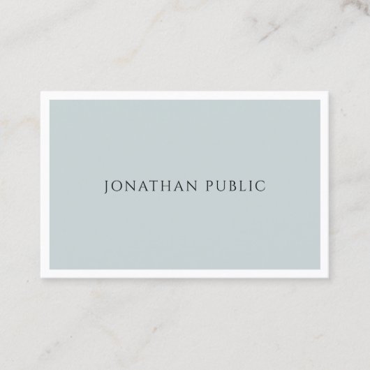 Carte De Visite Professionnel simple élégant de modèle de vert (Devant)