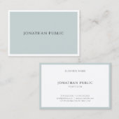 Carte De Visite Professionnel simple élégant de modèle de vert (Devant / Derrière)