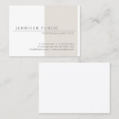 Carte De Visite Professionnel simple élégant de modèle minimaliste (Devant / Derrière)