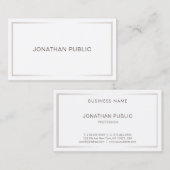 Carte De Visite Professionnel Simple Elégant Design Moderne Plain (Devant / Derrière)